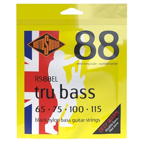 Rotosound RS88EL Black Nylon Flatwound Extra Long 65-115